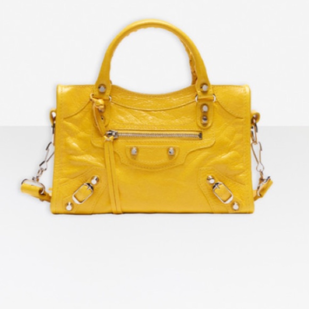 Balenciaga City mini yellow